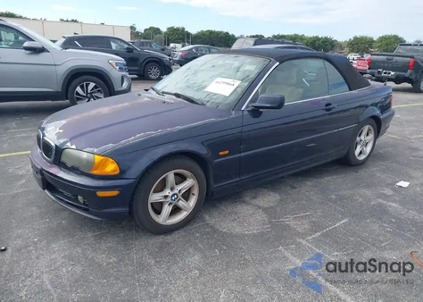 2002 BMW 325Ci из США, поврежденный, VIN WBABS33402JY42995